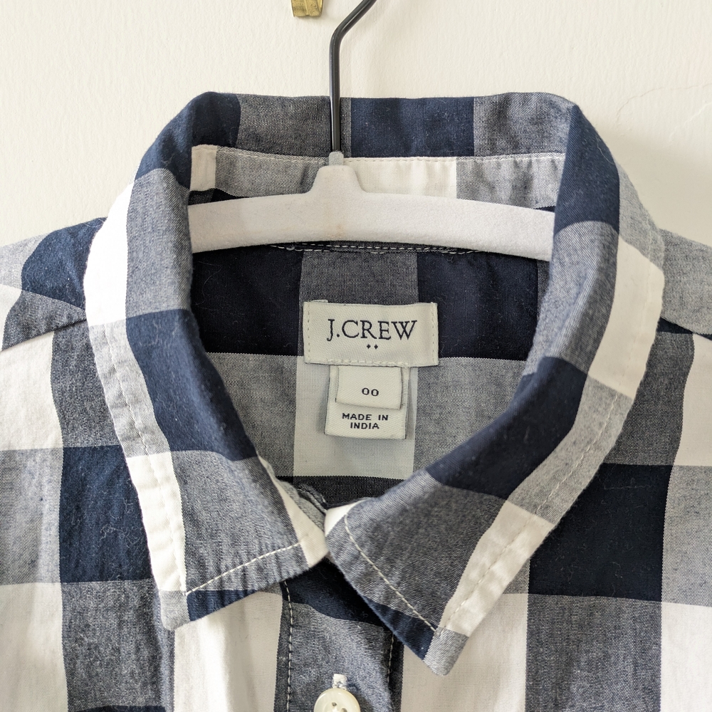 J Crew Checkered Long Sleeve Shirt Dress - Picture 3 of 7